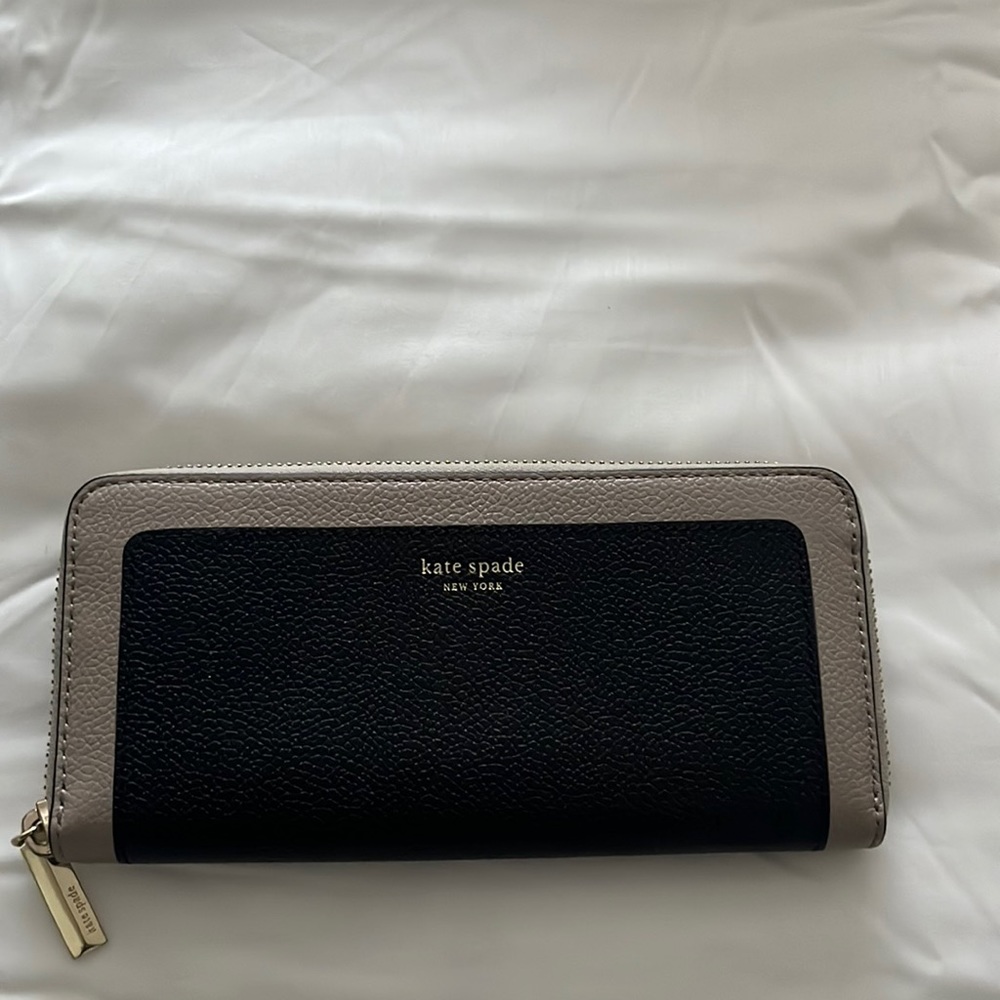 Kate spade black and gray wallet